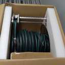 1-Pack Stainless Steel Garden Hose Reel, Wall Mount Water Hose Holder, 150 Feet of 1/2 Inch Hoses Capacity, Hose Reels for Outside with 5 ft Inlet Hose and Crank