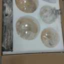 TD00145 Sputnik Chandelier Floor Lamp for Bedroom,4-Lights Glass Shade Floor Lamps for Living Room, Brass/Gold