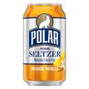 Polar Seltzer Water Orange Vanilla, 12 fl oz cans, 18 pack