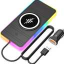 Magnetic Wireless Car Charger Pad, LANSEMKU RGB 15W Wireless Car Charging Pad for Magsafe Wireless Charger for Car iPhone17 16 15 14 13 12 11 Pro Max