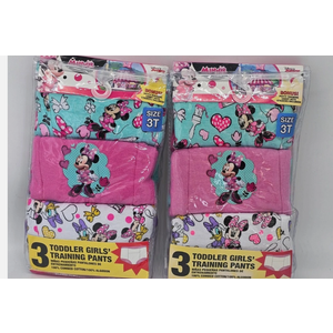 Disney Minnie Mouse 9 Pair Cotton Toddler Girls' Potty Training Pants - Size 3T