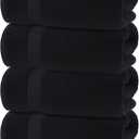 Quick-Dry, Soft & High Absorbent Hand Towels 16"x29" Cotton Turkish Hand Towel Set of 4 | Daily Use 100% Cotton Towels for Bathroom, Gym & More | Bathroom Hand Towels (4 Pcs, Black)