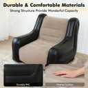 Large Inflatable Leisure Chair, Inflatable Sofa Chair for Outdoor and Indoor Use (Black+Grey, Single Chair)