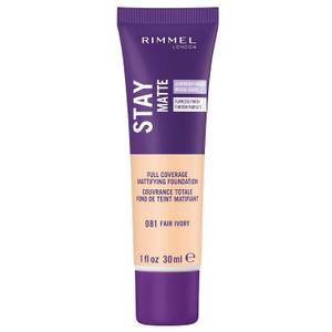Rimmel London Stay Matte Liquid Mousse - 081 Fair Ivory - Foundation, Lightweight, Shine Control, Oil-Free, 1oz