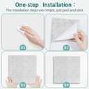 Felt Cork Board for Wall: Extra Large Bulletin Board for Office - 0.5 Inch Thick Corkboard Tiles 4 PCS Grey Pin Board Squares Adhesive