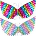 2 Pcs Rainbow Unicorn Wings for Kids Princess Rainbow Wings Angel Wings Costume Accessories Birthday Carnival Cosplay Party
