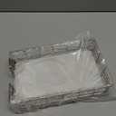 Wican Marble Guest Towel Holder Tray for Bathroom, Napkins Holder for Powder Room Dinning Table Wooden Basket for Disposable Paper Hand Towels Silvery and Marble White (9.06 x 5.51 x 2.56 inchs)