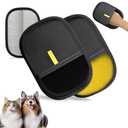 NEBALASTE 2Pcs Pet Hair Remover Gloves Brush for Dogs & Cats,Electrostatic Reusable Pet Hair Fur Remover Tool for Laundry,Clothing,Couch,Carpet,Car Seat Colored for Soft Area,Black for Hard Area