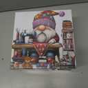 2 x Vintage Gnome Puzzles for Adults 1000 Pieces, Pretty Colorful Stitch Yarn Jigsaw Puzzles, Funny Challenging Knitting Sewing Machine Bear Puzzle