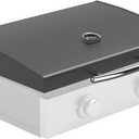 Hinged Griddle Hard Cover Hood with Thermometer for Blackstone Accessories 22"", 5011 Grill Lid for Blackstone 22 inch Tabletop Griddle, for 22 inch Griddle Cover, Heavy Duty, Black