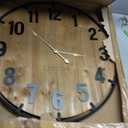 Vantic Farmhouse 30 Inch Extra Large Decorative Wall Clock with Metal Circlee, Oversized Wood Wall Clock with Large Arabic Numeral for Living Room, Bedrooms and Offices, Silent and Battery Operated