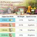 Legigo Pack of 10 Organic Coco Coir Bricks- 100% Natural Compressed Coco Peat Brick Coconut Fiber Substrate with Low EC&pH Balance, Plant Soil Enhance Root Growth for Herbs, Flowers, House Plants (EXP 08/18/26)