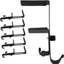 DECHOUS 6pcs Adjustable Christmas Stocking Holders Heavy-Duty Mantle Hooks No-Drill Wall Protection Telescopic Design for Fireplace Door Frames Windowsills Holiday Decoration