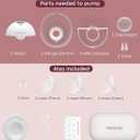 Momcozy M5 Smart APP Controlled Wearable Breast Pump, Hands-Free Wireless Electric Pump, 3 Modes 9 Suction Levels, BPA-Free, Portable Lightweight, 24mm Flange, 2-Pack Quill Gray