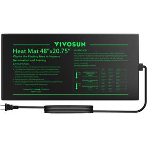 VIVOSUN Durable Waterproof Seedling Heat Mat 48" x 20.75" UL & MET-Certified Warm Hydroponic Heating Pad for Germination, Indoor Gardening, Greenhouse (48"x20.75")