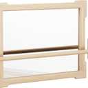 Montessori Based Small Mirror with Short Wooden Pull up bar, Gift for Kids Baby Registry Item