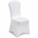 50 Pcs White Washable Removable Universal for Wedding Party Dining Banquet Polyester Spandex Stretch Slipcovers Chair Covers