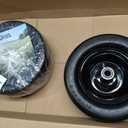 RONPOW 11x6.00-5 Flat Free Lawn Mower Tire and Wheel, 11x6x5 Solid Front Tires for Zero Turn Mower, 400Lbs Load, 3/4", 5/8" and 1/2" Bearings, 5.31"-7.71" Hub for Residential Commercial, 2Pack Black