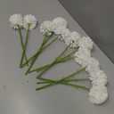 Tinsow 12 Pcs Artificial Flowers Faux Ball Chrysanthemum Bouquet Silk White Flowers Bridal Wedding Bouquet for Home Garden Party Wedding Decoration (White, 12)