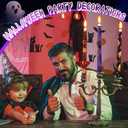 Yungyan 10 Pcs Halloween Flameless Taper Candles Bulk 11 inches LED Flickering Taper Candles Battery Operated Plastic Candlesticks for Indoor Party Decor Supplies (Pumpkin Style)