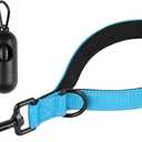 4 x Dog Leash, Short Dog Leash, Leashes for Large Breed Dogs,Traffic Padded Handle- Reflective Training Lead, Perfect for Medium to Large Dogs(12 Inch, Blue)