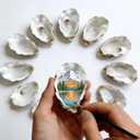 60Pcs 3"-4" Oyster Shells for Crafts Natural Large Oyster Shells for DIY Crafting, Home Vase Filler, Xmas Ornaments, Bulk Sea Shells for Chicken