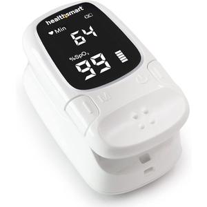 HealthSmart Digital Fingertip Sport Pulse Oximeter, Fast Results, Clinically Accurate, EasyToRead LED Display, AutoShutoff