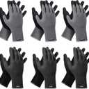 NoCry Gardening Gloves for Men with Strong Grip and Touchscreen Tips  Breathable Rubber Coated Garden Gloves with Superior Dexterity  Snug-Fitting Yard Gloves for Men or Lawn Gloves Men (XX-Large, Black & Grey)