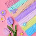 IOOLEEM Pipe Cleaners,200pcs in 7 Colors, Pastel Pipe Cleaners, Macaron Candy Colors, Chenille Stems for Art and Craft Projects, Flower DIY Decorations