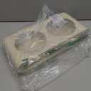 Beige Marble Elevated Dog Bowls Set - 2 Thick 15" Stainless Steel Puppy Food Bowl with Non-Slip Raised Holder Stand, Double Feeding Bowls for Food and Water, Suitable for Cats and Small Medium Pet