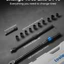 toolant 13PCS 1/2 Inch Click Torque Wrench Set, Gift for Men, 25-250 FT.-LB/33.9-339.0 Nm, With Breaker Bar & 5-Inch-Extension & 10 Sockets, Tire Repair Tool Set