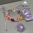 Rapunzel Dress for Girls Toddler Purple Princess Costume for Halloween Birthday Party Cosplay (6-7Y)