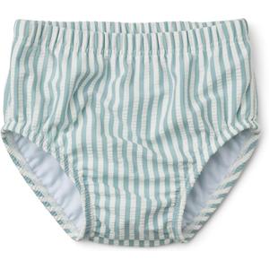 Toddler Boys & Girls Swim Diapers Washable Reusable Swimming Diapers BPA Free Swimmers SPF Seersucker Swim Pants 2-3T (Baby Bule/White)