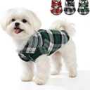 Polo Plaid Dog Shirt, Dog Clothes for Small Dogs Girl Boy, Breathable, Comfy Soft Pet T-Shirts Outfits Designed for Extra Small Sized Dogs Boy Girl (Green, X-Small)