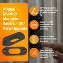 SplashNColor Angled Doorbell Mount Compatible with Reolink Video Doorbell Camera 2K 5MP Heavy Duty ABS Reolink Mount for Secure Installation Adjustable 35-Degree Angle for Optimal Viewing Black