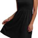 WIHOLL Women's Summer Dress 2026 A-Line Sleeveless Casual Sundress with Pockets Floral/Solid (L)