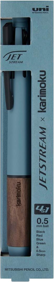 Mitsubishi Pencil MSXE5KF05.71 Multifunction Pen Jet Stream Karimoku 4&1 0.5 Steel Blue