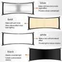 Curved Reflector, 71x24 Clamshell Light Reflector Kit with 4-in-1 Fabric (Silver/Gold/White/Black) & 28" Desktop Light Stand, Storage Bag, U-Shape Arclight for Portrait, Studio Photography