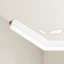 Ceiling Crown Molding Trim, 10 Pack High Impact Polystyrene Decorative Ceiling Moulding, 40 Ft Total Length (48x2.5in,White)