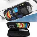 Car Visor Organizer CD Holder, BGMTIMAI Upgraded Version Multi-Pocket Organizer Storage for Car/SUV/Truck with 13 CD Storage Sleeves, Sunglass Clip, Card Holder, CD Case Holder, Visor Accessories