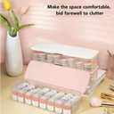 P-80 Daily Contact Lens Organizer with Remover & Tweezer, Disposable Lens Dispenser, Clear Plastic Box for All Brands (Pink)