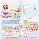 2Pcs Wood Cake Pop Stand, White Lollipop Holder 3 Tier with Twist Ties Lollipop Sticks, 17 Holes Sucker Display Riser for Dessert Table of Wedding Birthday Party