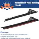 Windshield A-Pillar Molding Trim Kit Right Passenger Side Compatible with 2011-2019 Ford Explorer Replaces: 926-451, BB5Z-7803136-AA, BB5Z7803136AB, BB5Z7803136BA