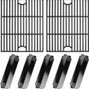 Grill Replacement Parts for Nexgrill 720-0888N - 720-0888s 5 Burner Grill, Heat Plate, Grill Grate for 720-0830H 720-0888, Cast Iron, Porcelain Steel