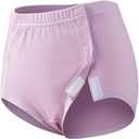 Women's Adaptive Cotton Underwear Easy Open Incontinence Panties for Elderly & Bedridden Care (2XL) (Pink, XXL)