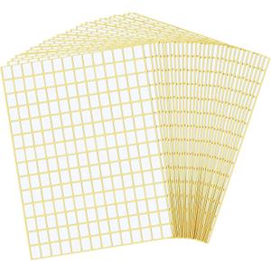 TIESOME 5880 Pcs 0.51" x 0.35" Matte White Removable Stickers, Diamond Art Labels, Small Labels Stickers for Jars, Boxes, Folders, Envelopes, Office & Kitchen Use (Blank & Write-On)