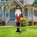 Christmas Yard Sign Decorations Outdoor Christmas Nutcracker Gifts Yard Signs with Metal Stakes for Xmas Holiday Party Lawn Sign Garden Decor Outdoor Yard Signs