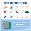 1500 PCS Building Blocks Set, with 2 Baseplates (7.5" 7.5") , STEM Educational Toys for School and Home, Imaginative Gift for Kids, 16 Colors