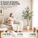 Olive Trees Artificial Indoor, 5ft Tall Olive Tree with White Planter, Faux olive tree with Natural Wood Trunk & Realistic Leaves & Lifelike Fruits, Artificial Plants for Home Decor Office Living Room