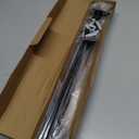 French Door Curtain Rod Adjustable 18"-32", Wrap Around Cafe Curtain Rod 1/2" Diameter, Screwed Sash Rods for Door Window, Black, 2 Pack